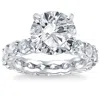 Pompeii3 7ct Diamond Eternity Engagement Ring Lab Grown 14k White Gold In White