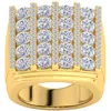 Pompeii3 7ct Diamond Ring Mens Round Flashy Polished Wedding Band In White Or Yellow Gold In Multi