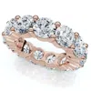 Pompeii3 7ct Diamond Round Cut Eternity Ring 14k Gold Lab Grown Anniversary Band In Multi