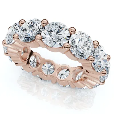 Pompeii3 7ct Diamond Round Cut Eternity Ring 14k Gold Lab Grown Anniversary Band In Multi