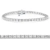 Pompeii3 7ct Emerald Cut Diamond East West Tennis Bracelet 14k White Gold Lab Grown In Metallic