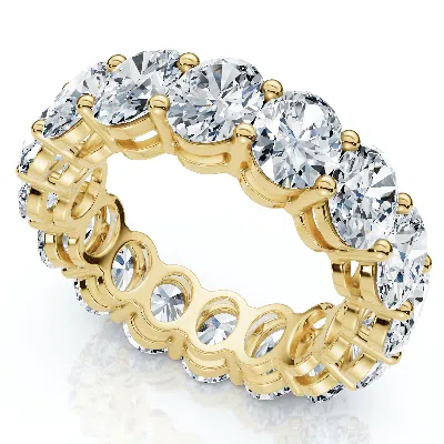 Pompeii3 7ct Oval Diamond Eternity Ring 14k Gold Or Platinum Lab Grown In Red