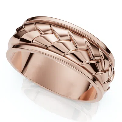 Pompeii3 7mm 14k Gold Men's Braided Design Wedding Band