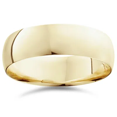 Pompeii3 7mm Dome High Polished Wedding Band 14k Yellow Gold Size Selectable