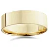 Pompeii3 7mm Flat High Polished Wedding Band 14k Yellow Gold Size Selectable In Gold