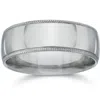 Pompeii3 7mm Milgrain Wedding Band 950 Platinum Size Selectable In Multi