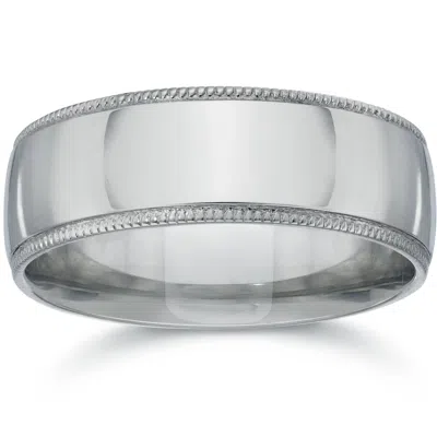 Pompeii3 7mm Milgrain Wedding Band 950 Platinum Size Selectable In Multi