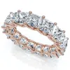 Pompeii3 8 1/2ct U Prong Princess Cut Diamond Eternity Ring 14k Gold Or Pt Lab Grown In Multi