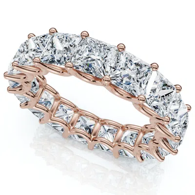 Pompeii3 8 1/2ct U Prong Princess Cut Diamond Eternity Ring 14k Gold Or Pt Lab Grown In Multi