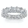 Pompeii3 8 1/2ct U Prong Princess Cut Diamond Eternity Ring 14k Gold Or Pt Lab Grown In Silver