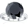 Pompeii3 8 Ct Black Moissanite Solitaire Engagement Ring 10k White Gold In Multi