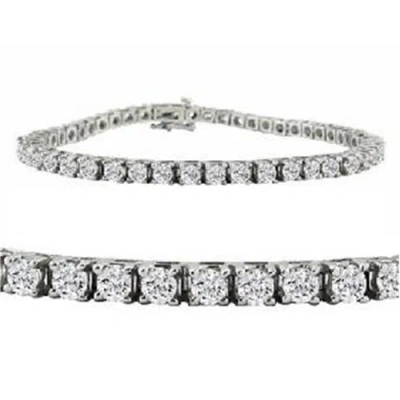 Pompeii3 8 Tcw 14k White Gold Round Diamond Tennis Bracelet In Multi