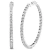 Pompeii3 8.00ct 2" Diamond Inside Outside Hoops 14k White Gold Lab Grown In Multi