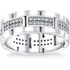Pompeii3 .85ct Tw Round Diamond Mens Link 8mm Wedding Band Gold Polished Ring Lab Grown In Multi