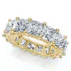 Pompeii3 8ct Marquise Diamond Eternity Ring 14k Gold Lab Grown 4.5mm Wide In Silver