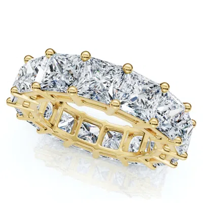 Pompeii3 8ct Marquise Diamond Eternity Ring 14k Gold Lab Grown 4.5mm Wide In Silver