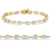 Pompeii3 8ct Mixed Cut Diamond Tennis Bracelet 7" 14k Yellow Gold Lab Grown In Gold