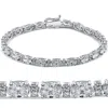 Pompeii3 8ct Oval Lab Grown Diamond Tennis Bracelet 14k White Gold 7" In Silver