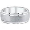 Pompeii3 8mm Brushed Mens Wedding Band 10k White Gold Size Selectable In Multi
