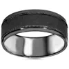 Pompeii3 8mm Hammered 10k Black Gold Mens Wedding Band Size Selectable In Multi