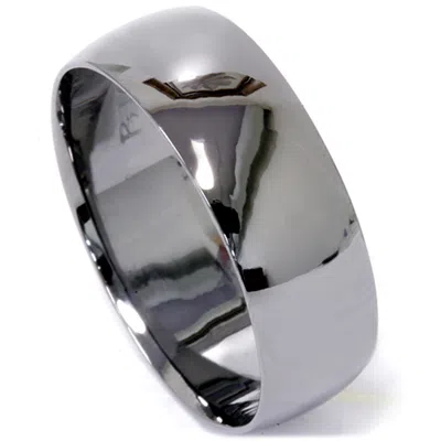 Pompeii3 8mm High Polished Dome Wedding Band 14k Black Gold Size Selectable In Multi