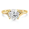 Pompeii3 8mm Moissanite & Diamond Ring 14k Gold Lab Grown