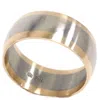 Pompeii3 8mm Satin Finish Mens Two Tone Wedding Band 14k White Yellow Gold Ring In Multi