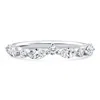 Pompeii3 .90ct Marquise Curved Diamond Wedding Ring 14k Gold Or Platinum Lab Grown In Multi
