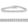 Pompeii3 9.20ct Princess Cut Diamond 7" Tennis Bracelet 14k Gold Lab Grown In Multi