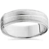 Pompeii3 950 Platinum 6mm Comfort Fit Brushed Wedding Band Ring Size Selectable In Multi