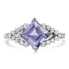 Pompeii3 Amethyst & Diamond Ring 10k Gold Lab Grown In White