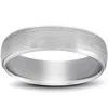 Pompeii3 Beveled & Brushed Wedding Band 14k White Gold Size Selectable In Multi