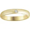 Pompeii3 Bezel Solitaire Diamond Engagement Promise Gold Ring In Silver