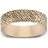 Pompeii3 Black & Yellow Gold Cheetah 6mm Ring Mens Wedding Band 10k In Multi