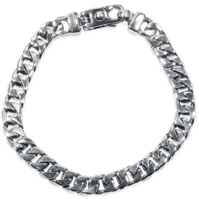 Pompeii3 Braccio Men's 30 Gram Cuban Link Solid Silver Bracelet 8.5" Size: 8.5 In Metallic