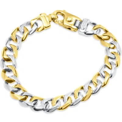 Pompeii3 Braccio Men's 30 Gram Curb Link Solid Silver Bracelet 8.5" Size: 8.5 In Gold