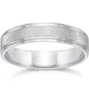Pompeii3 Brushed Wedding Band 5mm 10k White Gold Size Selectable In Multi
