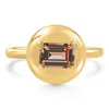 Pompeii3 Candy Button 14k Yellow Gold Emerald Cut Garnet Ring In Gold