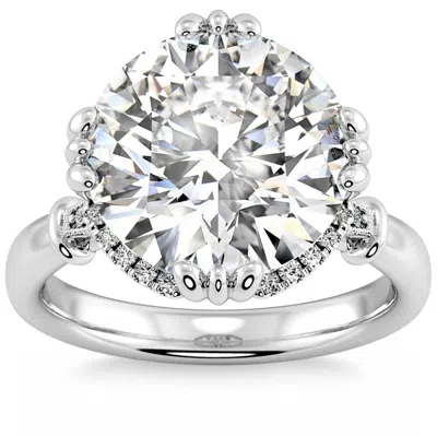 Pompeii3 Certifed 5 1/2ct Round Diamond Engagement Ring 14k Gold Lab Grown In Multi