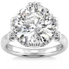 Pompeii3 Certifed 5 1/2ct Round Diamond Engagement Ring 14k Gold Lab Grown In Silver