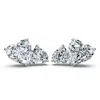 Pompeii3 Certified 1 1/2ct Heart Cut Two Stone Diamond Earrings 14k Gold Lab Grown In Metallic
