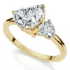 Pompeii3 Certified 1 1/2ct Heart Cut Two Stone Diamond Ring 14k Gold Or Pt Lab Grown In Gold
