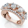 Pompeii3 Certified 1 1/2ct Multishape Cluster Diamond Anniversary Ring 14k Gold Lab Grown In Gold
