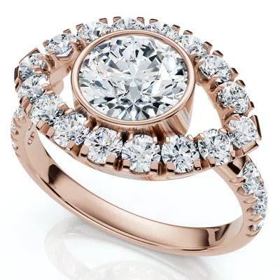 Pompeii3 Certified 1 3/4ct Eye Diamond Ring 14k Gold Lab Grown