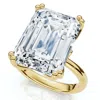 Pompeii3 Certified 10ct Emerald Cut Diamond Solitaire Engagement Ring 14k Gold Lab Grown In Multi