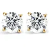 Pompeii3 Certified 1/2 Ct T. W. Diamond Studs 14k Yellow Gold Earrings In Multi