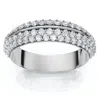Pompeii3 Certified 1/2ct Kayle Diamond Wedding Band 14k Gold Or Platinum Lab Grown In Silver