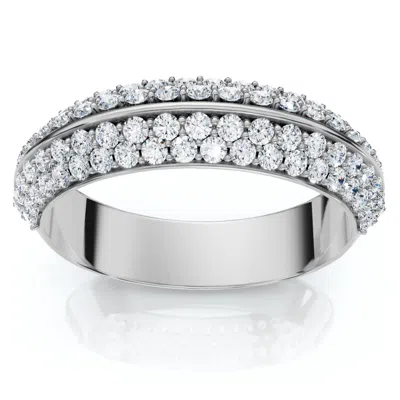 Pompeii3 Certified 1/2ct Kayle Diamond Wedding Band 14k Gold Or Platinum Lab Grown In Silver
