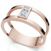 Pompeii3 Certified 1/3ct Parallel Band Diamond Engagement Ring 14k Gold Or Pt Lab Grown
