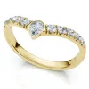 Pompeii3 Certified 1/4ct Contour Wedding Band 14k Gold Or Platinum Lab Grown In Gold